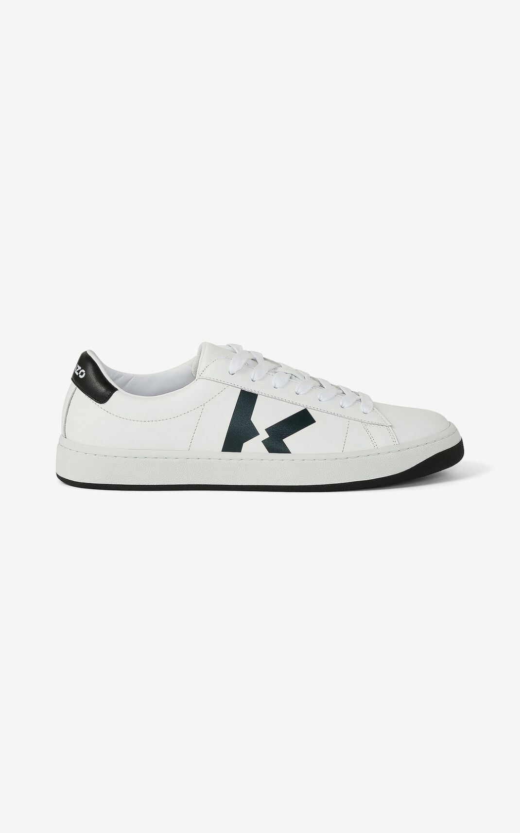 Tenis Kenzo Cuero Kourt K Logo Hombre Blancas - SKU.4300403